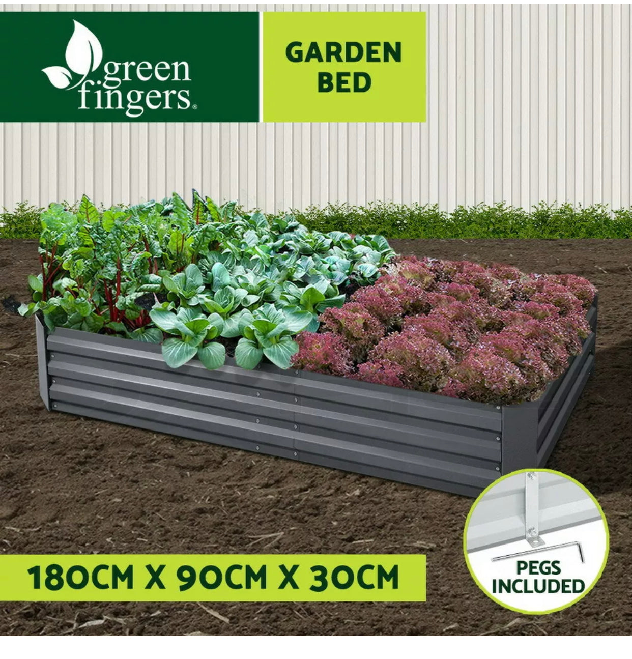 Greenfingers Garden Bed Galvanised Steel Raised Instant Planter q Veggie