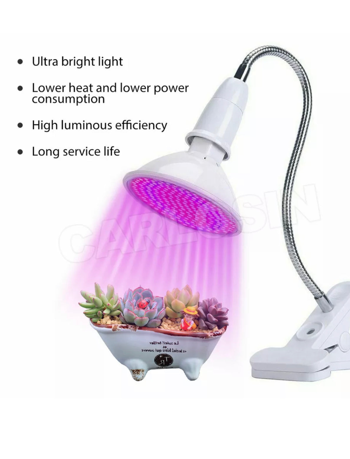 Brand new free post 200 LED Grow Light Full Spectrum Hydroponic Garden Plant Desk Flexible Clip Lamp