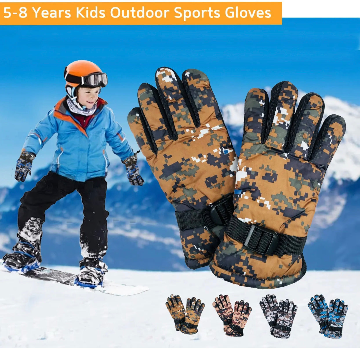 Brand new-Kids Gloves Winter Snow Gloves Ski Gloves Kids Winter Glove Outdoor Sports Glove