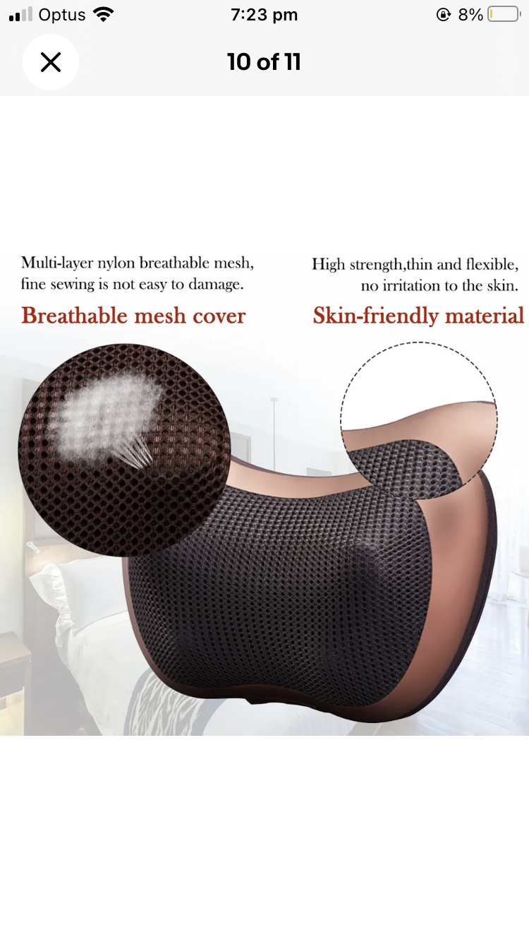 Brand new- free post Home Car Shiatsu Massage Pillow Massager Cushion Neck Back Shoulder Body Relief