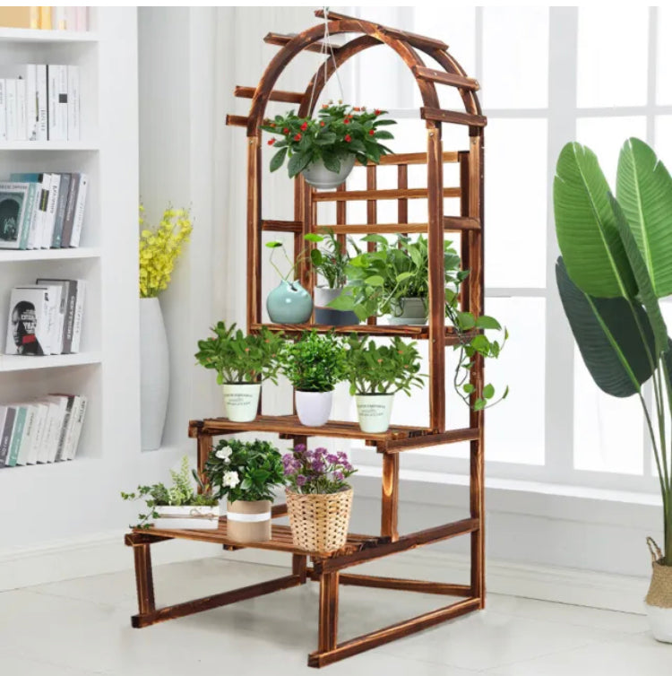 Brand new- free post Outdoor Indoor XL Large Plant Stand Arched Top Flower Planter Hanging Shelf Rack