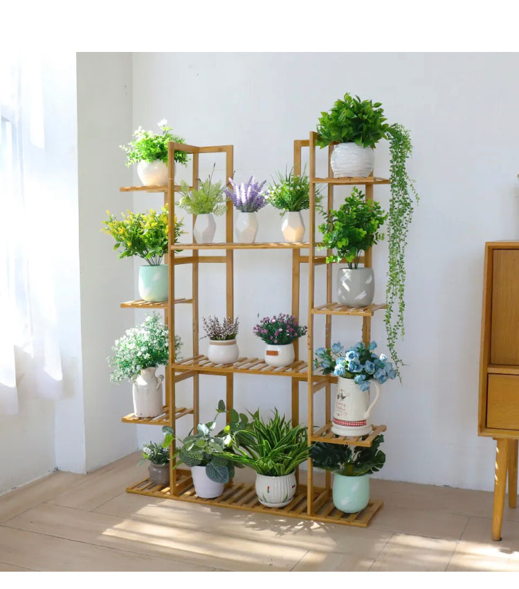 Brand new-free post Non-Burr Plant Stand Pot Flower Shelf Storage Rack Holder Garden Outdoor Indoor