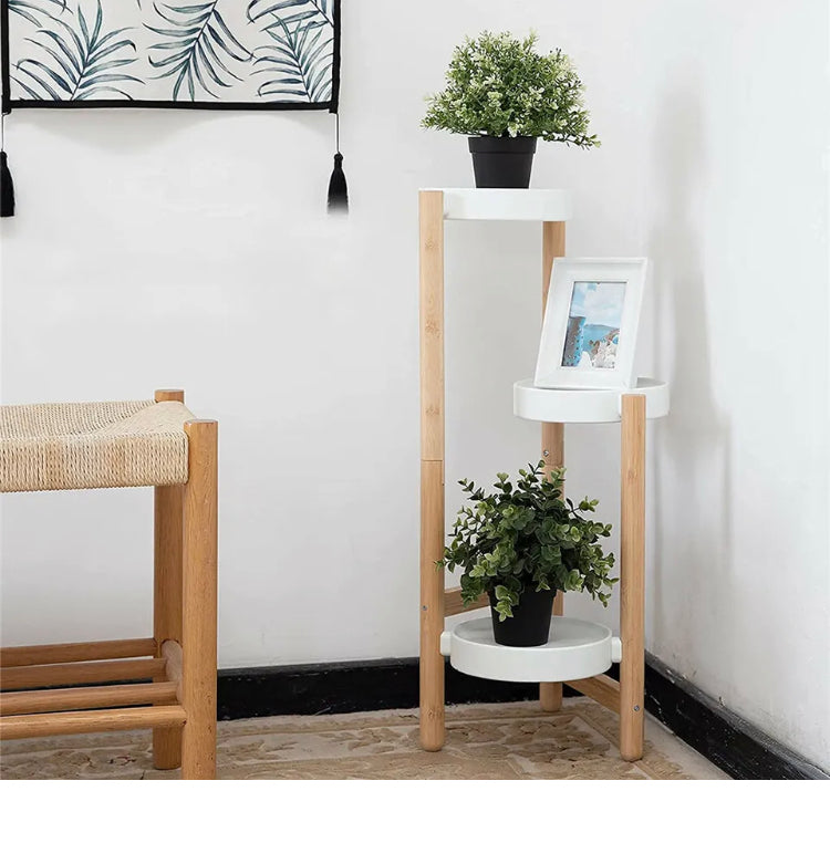 Brand new-free post 3 or 4 Tier Tall Plant Stand Bamboo Corner Plant Shelf Flower Stand Indoor Outdoor