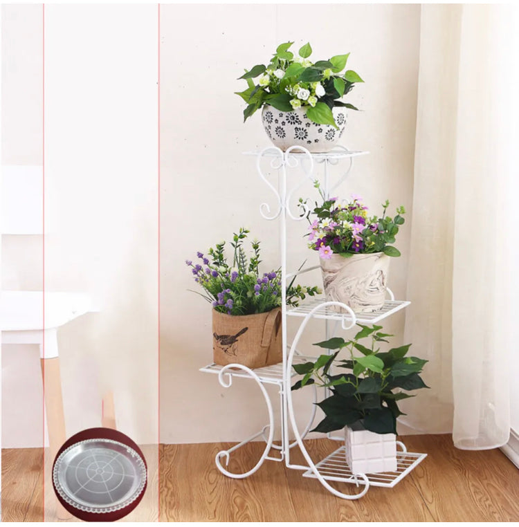 Brand new- free post white 4 tier plant stand