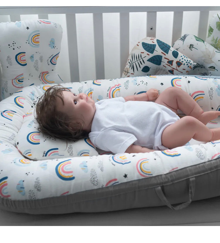 Brand new-free post Baby Nest Bed Lounger Sleeping Portable Pillow Newborn Bassinet Crib Cot