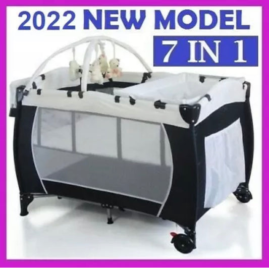 Brand new- free shipping *NEW*  BABY PORTABLE TRAVEL COT BASSINET FOLDABLE PLAYPEN PORTACOT