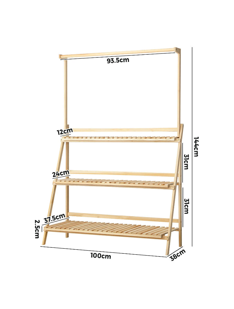 Brand new- free post Livsip Plant Stand Outdoor Indoor Wooden Flower Pots Rack Corner Planter Shelf