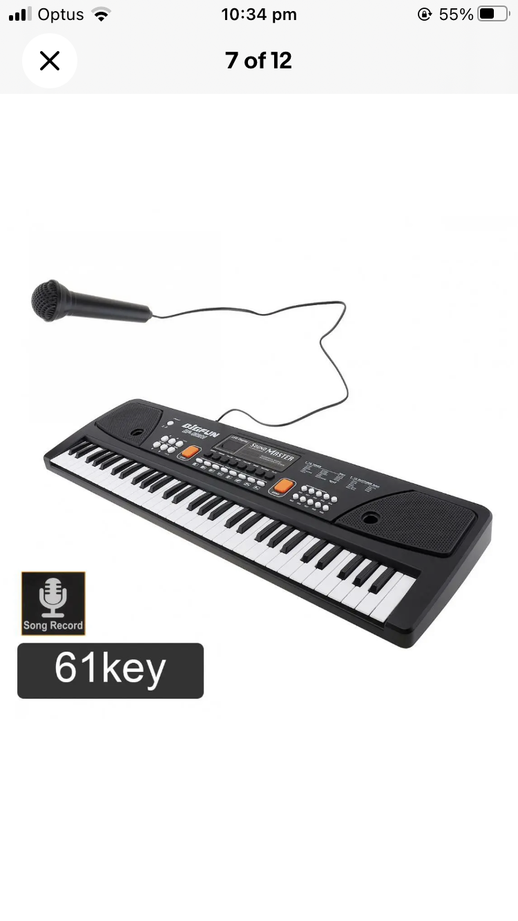 Brand new- free post 61 Key Digital Music Electronic Keyboard Kids Gift Electric Piano Organs Mi