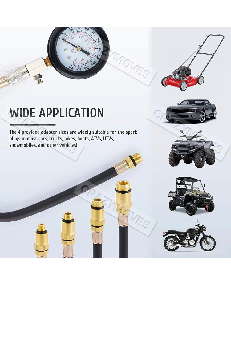 Brand new- free post Petrol Engine Compression Tester Kit Tool Set For Automotives Motorcycle