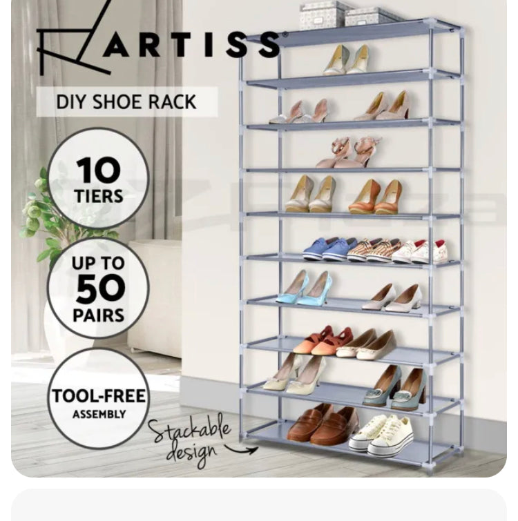 Shoe Rack without cover- can hold 50 pairs of shoes