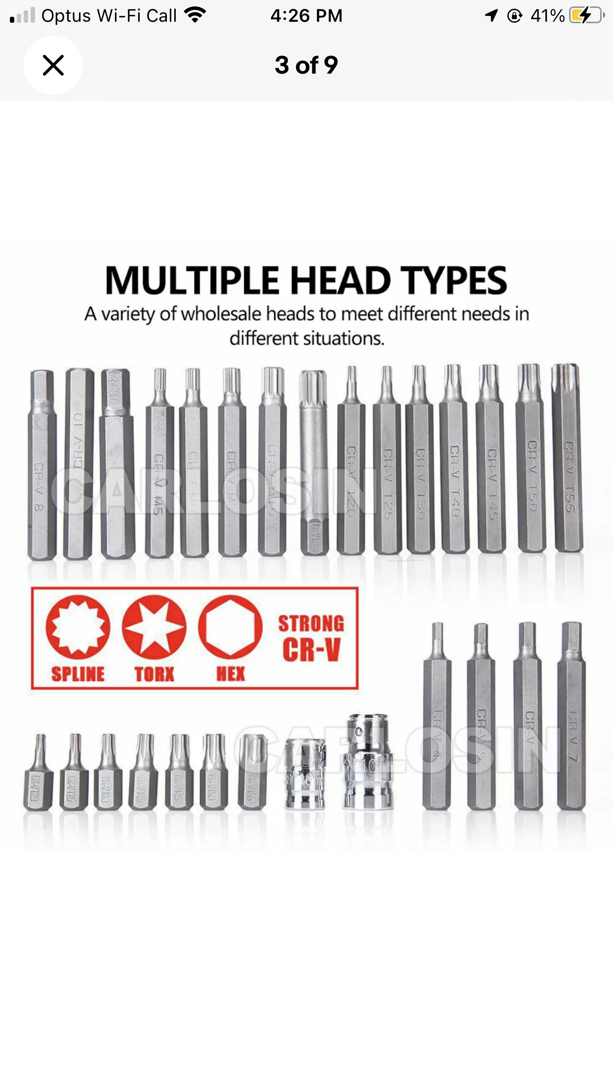 Brand new- fee shipping 40pcs Allen Key Set Socket Bit 3/8"&1/2" Drive Long Deep Torx Star Spline Hex