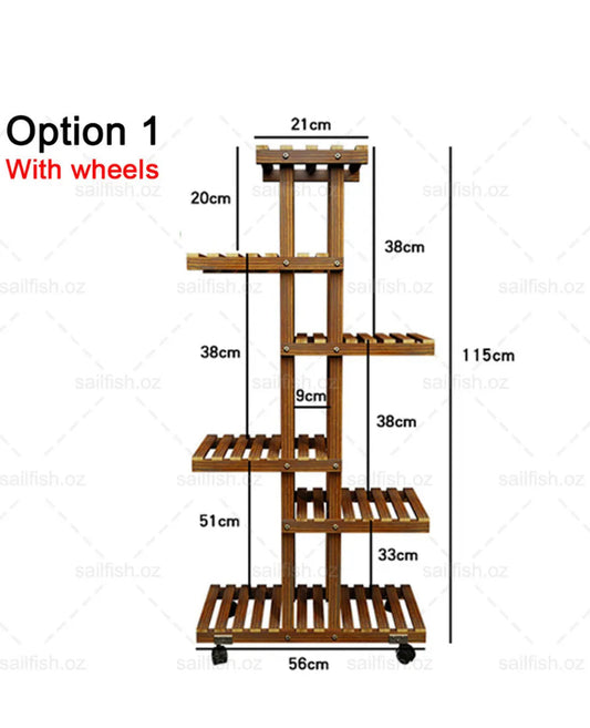 Brand new 115 cm - 6 tier plant stand with wheels