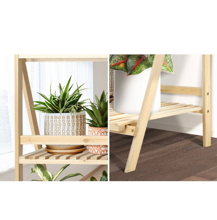 Brand new- free post Livsip Plant Stand Outdoor Indoor Wooden Flower Pots Rack Corner Planter Shelf