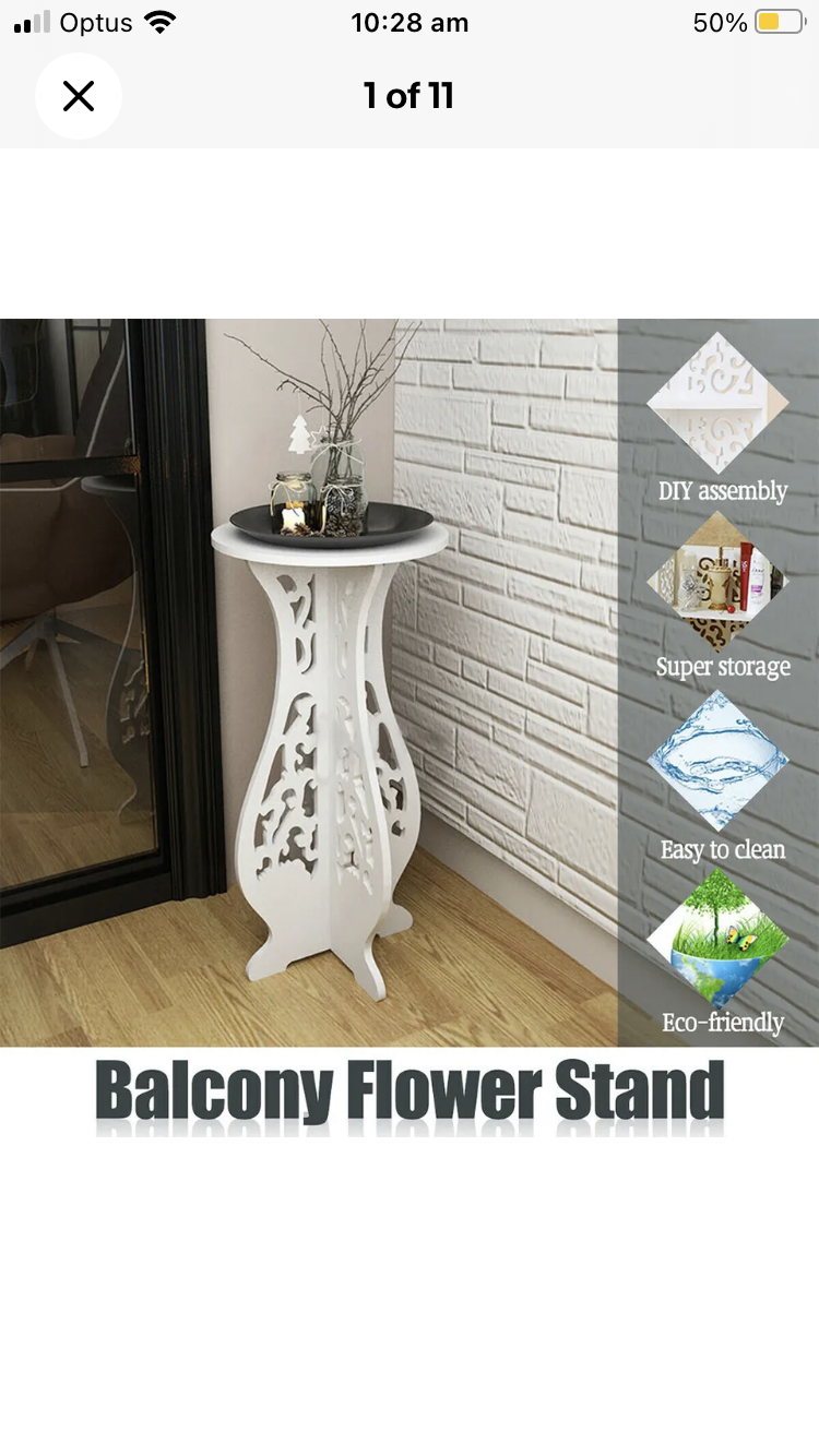 Brand new- free post Indoor Plant Flowers Pot Stand Display Round Wooden Rack Holder Table Decor Home