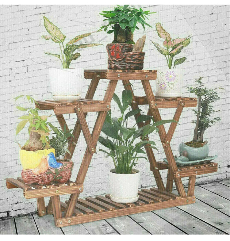 Brand new -6 Tier Plant Stand Outdoor Indoor Wooden Planter Corner Pots Rack Flower Shelf