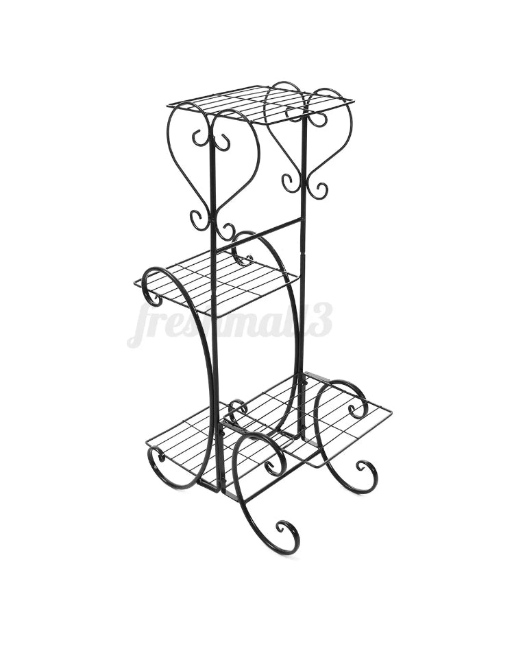 Brand new- free post Outdoor Indoor Plant Stand 4 Tier Metal Flower Pot Corner Shelf Display Garden