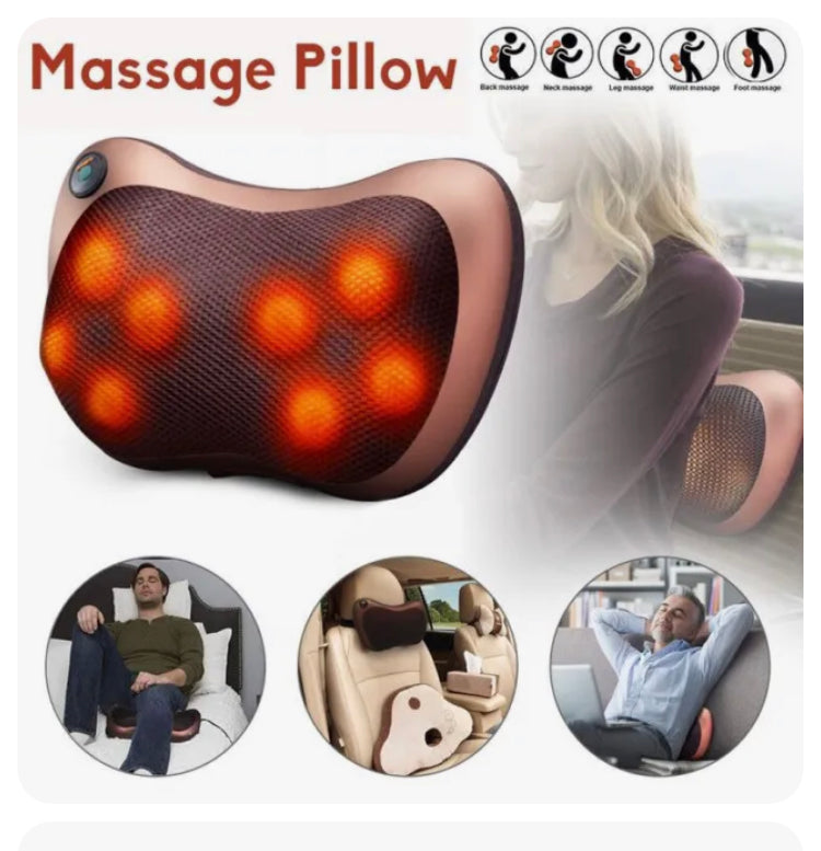 Brand new- free post Home Car Shiatsu Massage Pillow Massager Cushion Neck Back Shoulder Body Relief