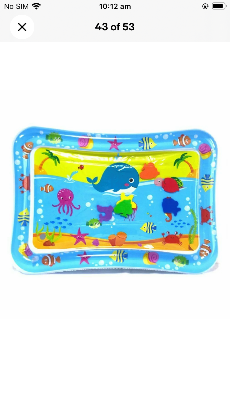 Brand new- free post Baby Water Play Mat Inflatable For Infants Toddlers Fun Tummy Time Sea World AU