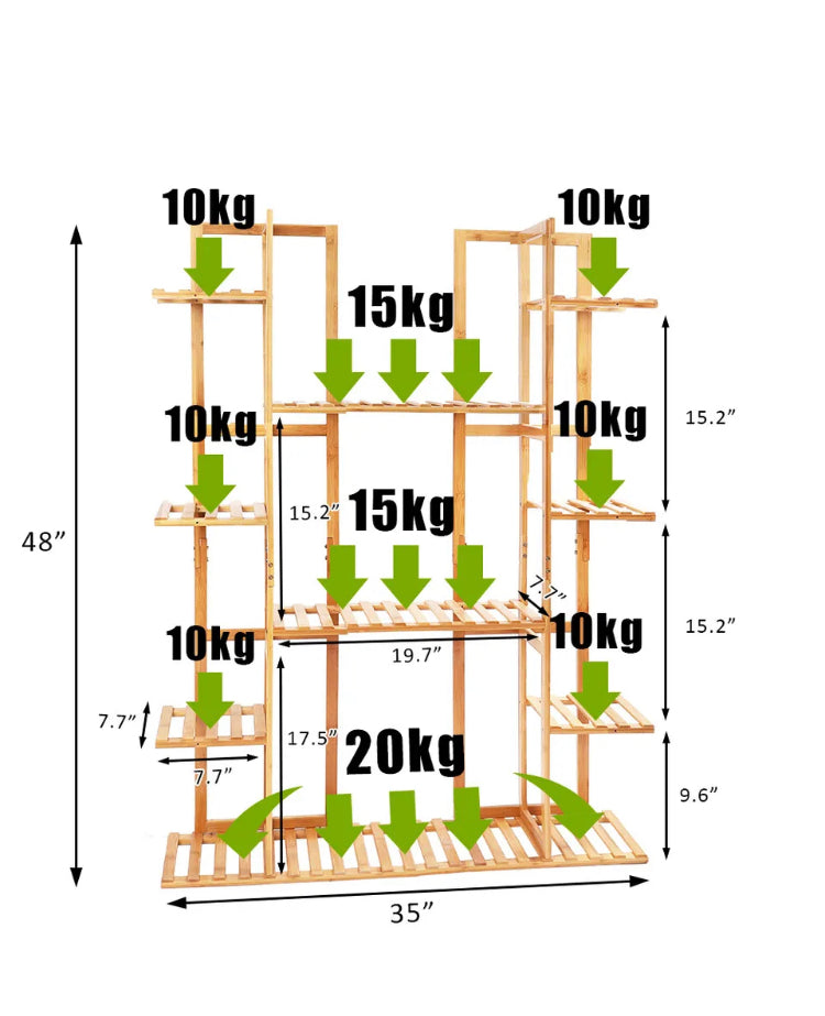 Brand new-free post Non-Burr Plant Stand Pot Flower Shelf Storage Rack Holder Garden Outdoor Indoor