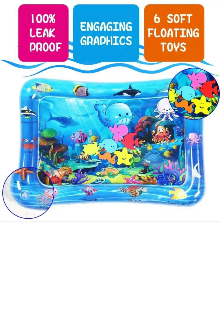 Brand new- free post Baby Water Play Mat Inflatable For Infants Toddlers Fun Tummy Time Sea World AU