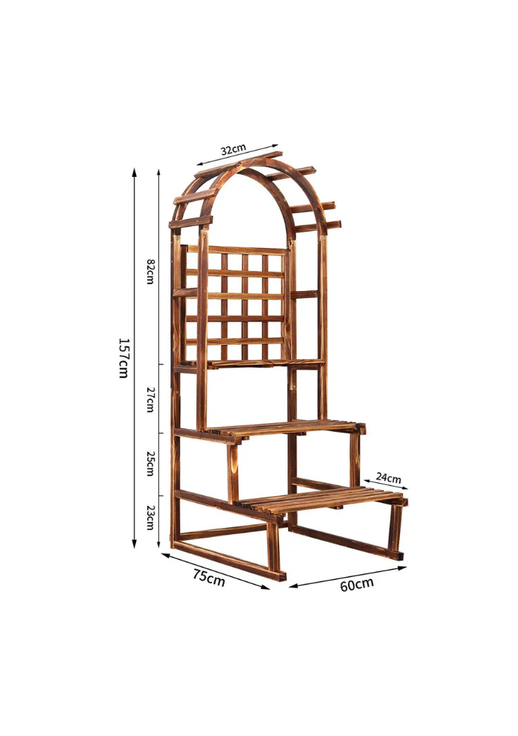 Brand new- free post Outdoor Indoor XL Large Plant Stand Arched Top Flower Planter Hanging Shelf Rack