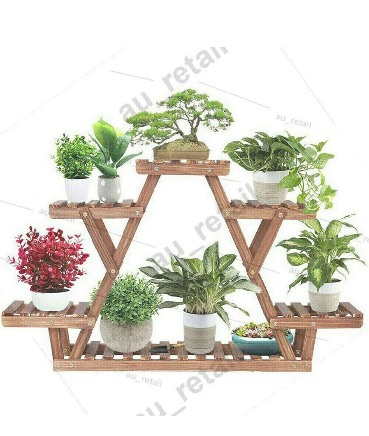 Brand new -6 Tier Plant Stand Outdoor Indoor Wooden Planter Corner Pots Rack Flower Shelf