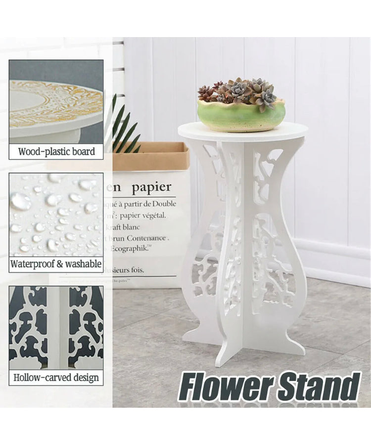 Brand new- free post Indoor Plant Flowers Pot Stand Display Round Wooden Rack Holder Table Decor Home