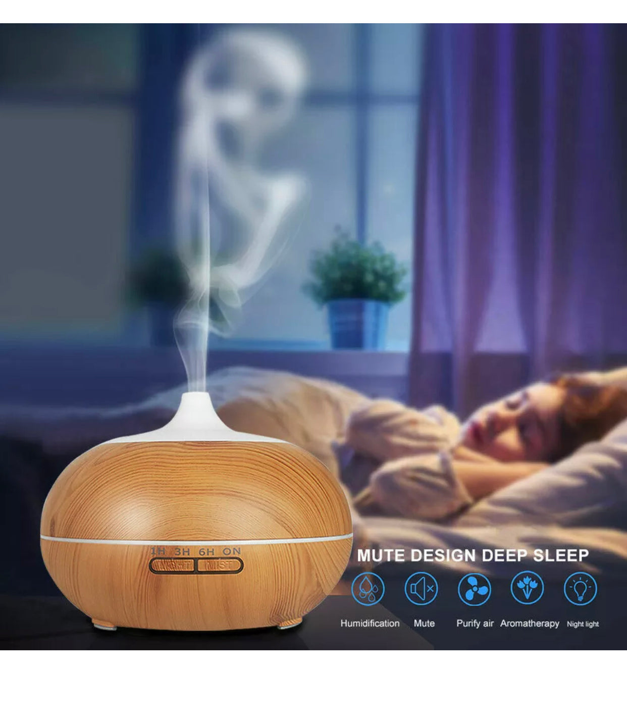 Brand new-free post 550ML Aroma Aromatherapy Diffuser LED Oil Ultrasonic Air Humidifier Purifier AU