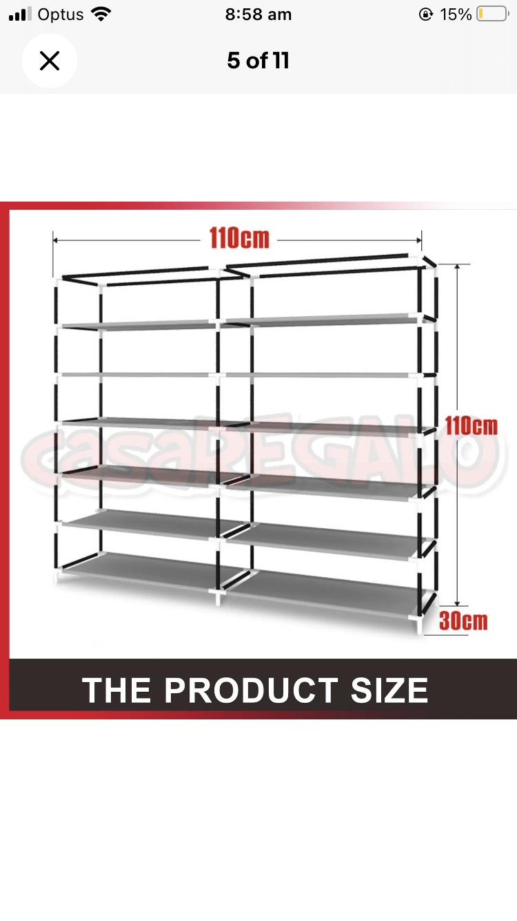 Double shoe rack with cover