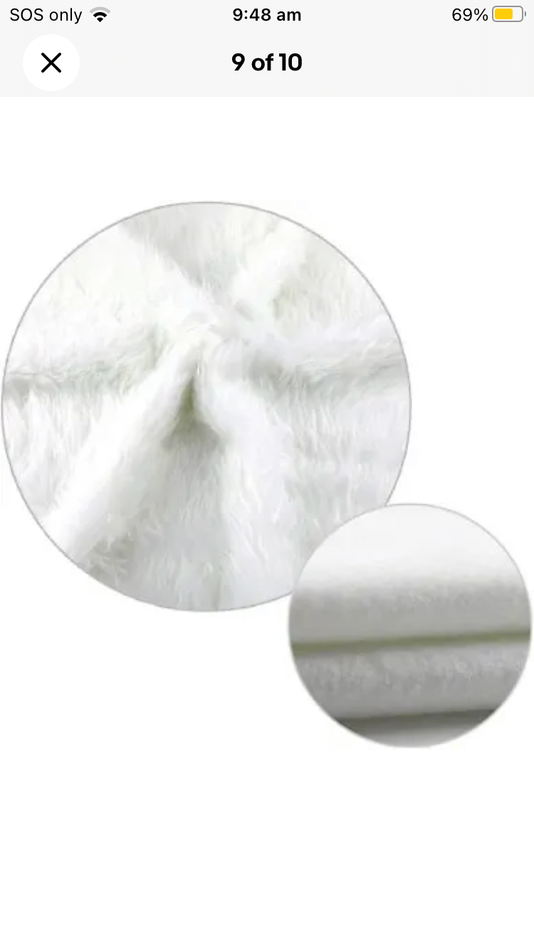 Brand new- free post White Christmas Tree Skirt Base Faux Fur Xmas Floor Mat Ornaments Decoration