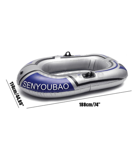 Brand new- free post - 188cm 1/2 Person Inflatable Boat Fishing Kayak Dinghy Yacht Raft Seat Boat