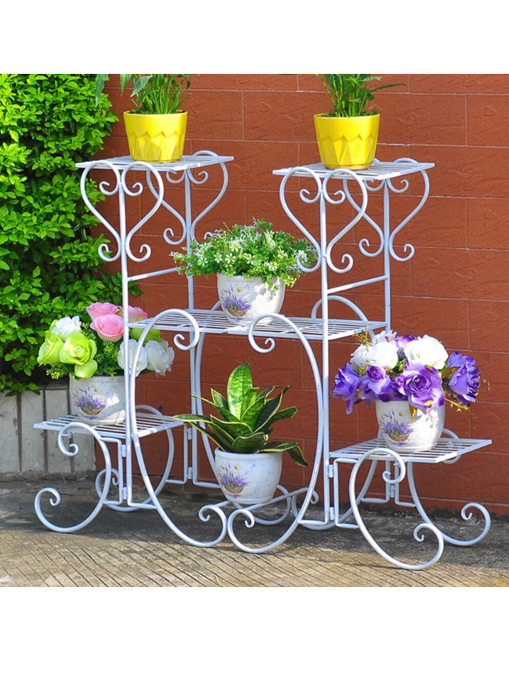 Metal Plant Stand Outdoor Indoor Flower Pots Rack Corner Planter Garden Shelf AU