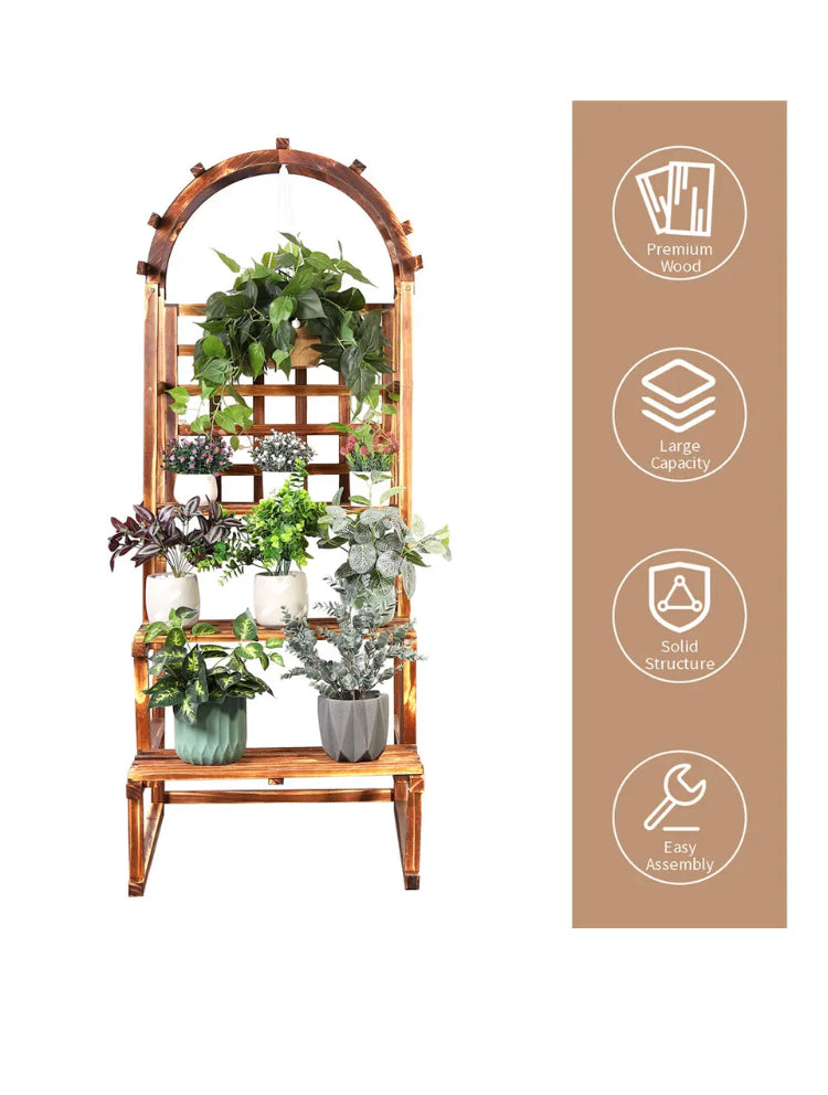 Brand new- free post Outdoor Indoor XL Large Plant Stand Arched Top Flower Planter Hanging Shelf Rack