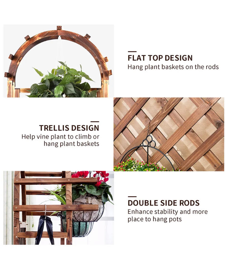 Brand new- free post Outdoor Indoor XL Large Plant Stand Arched Top Flower Planter Hanging Shelf Rack