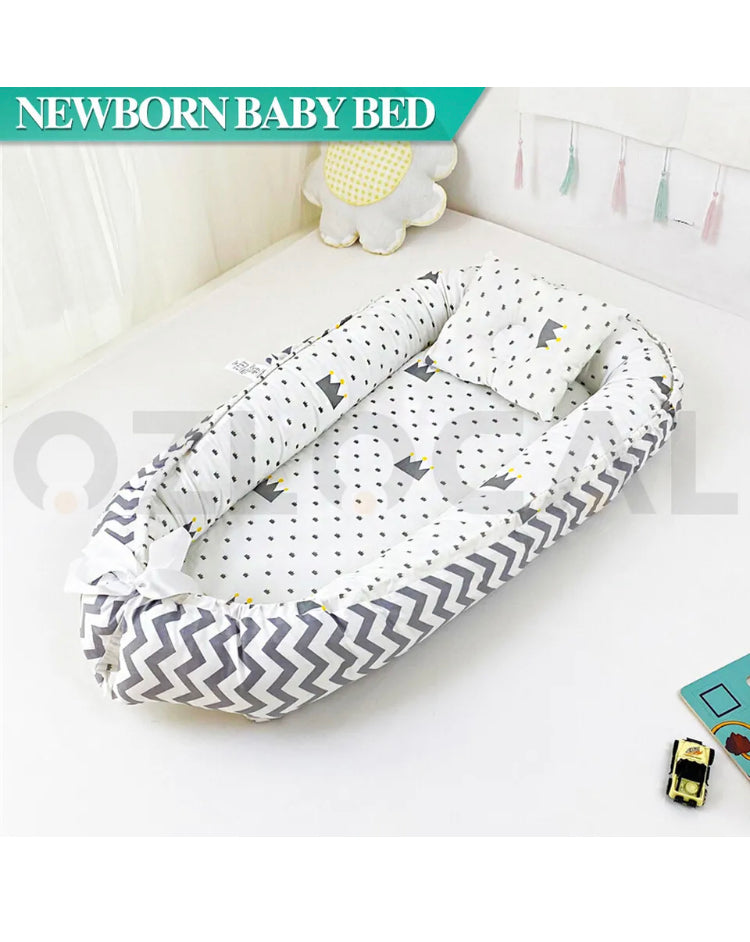 Brand new-free post Baby Nest Bed Lounger Sleeping Portable Pillow Newborn Bassinet Crib Cot 2 Sides