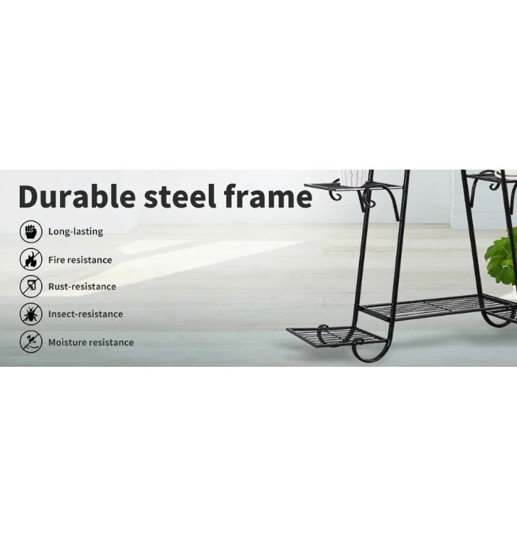 Brand new free post Levede Outdoor Indoor Metal Plant Stand Flower Pots Rack Garden Corner Shelf