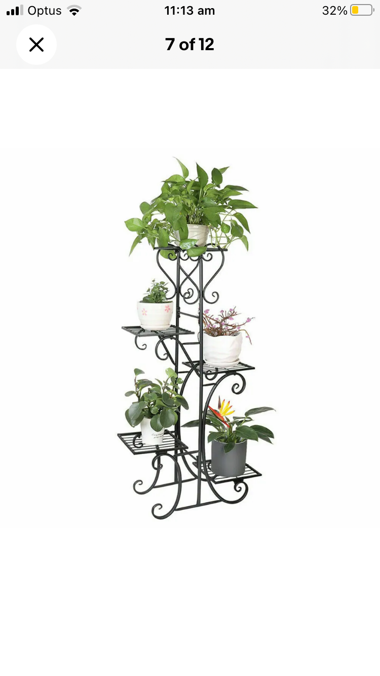 Brand new- free post 5 Tier Outdoor Metal Plant Stand Flower Planter Garden Display Holder Rack Shelf