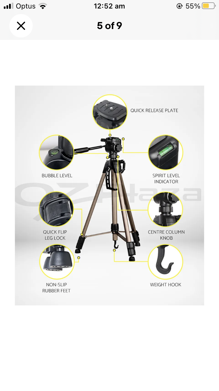 Brand new- free post Weifeng Professional Camera Tripod Monopod Stand DSLR Pan Head Mount Flexible