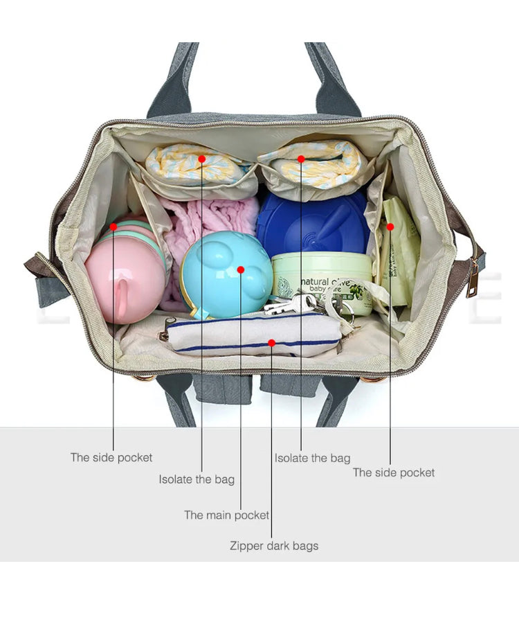 Brand new- free shipping Luxury Multifunctional Baby Diaper Nappy Backpack Maternity Mummy Changing Bag