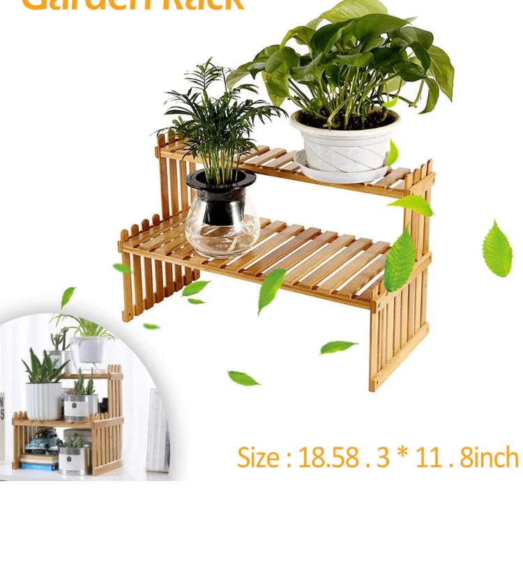 Brand new - free post Indoor Outdoor Garden Plant Stand Pot Planter Flower Shelf Wooden Shelving SH