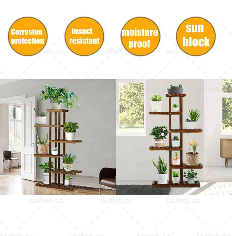 Brand new 115 cm - 6 tier plant stand with wheels