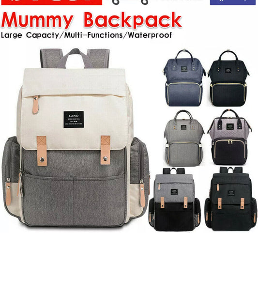 Brand new free post Multifunctional Baby Diaper Nappy Backpack Waterproof Mummy Changing Bag AU