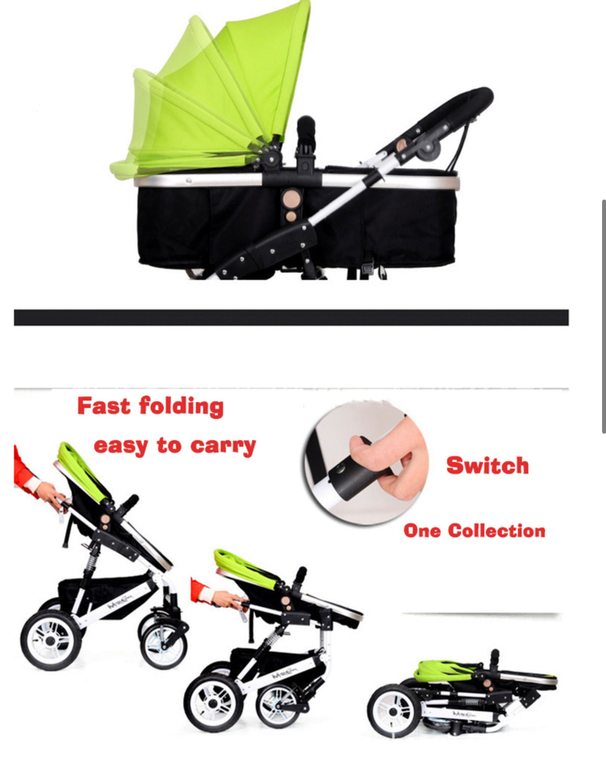 Brand new- free shipping 3 IN 1 Baby Stroller Pram Shock Absorbers Jogger Push Chair KCA2026