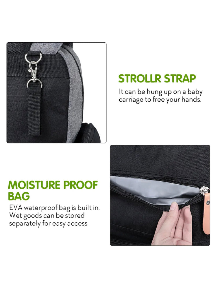 Brand new free post Multifunctional Baby Diaper Nappy Backpack Waterproof Mummy Changing Bag AU