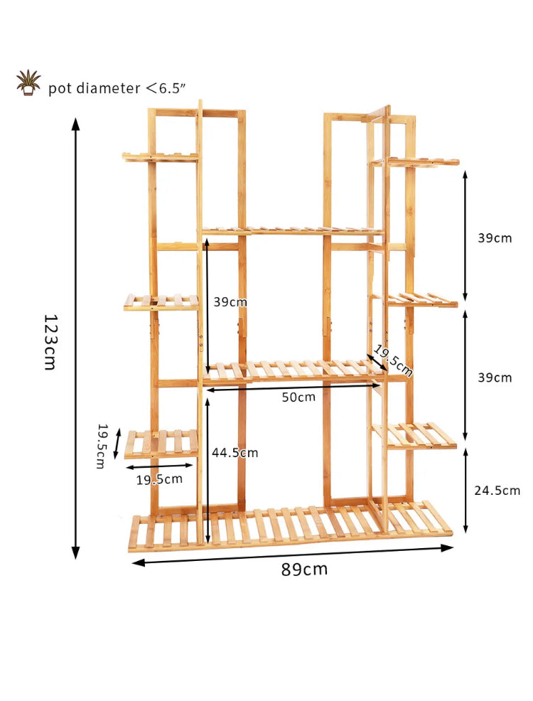 Brand new-free post Non-Burr Plant Stand Pot Flower Shelf Storage Rack Holder Garden Outdoor Indoor