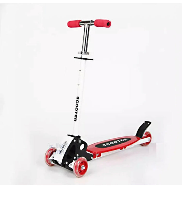 Brand new -free post Scoot Kids Folding 3 Flashing Wheels Kick Push Scooter Kickboard T-Bar