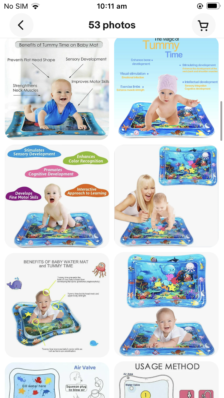 Brand new- free post Baby Water Play Mat Inflatable For Infants Toddlers Fun Tummy Time Sea World AU