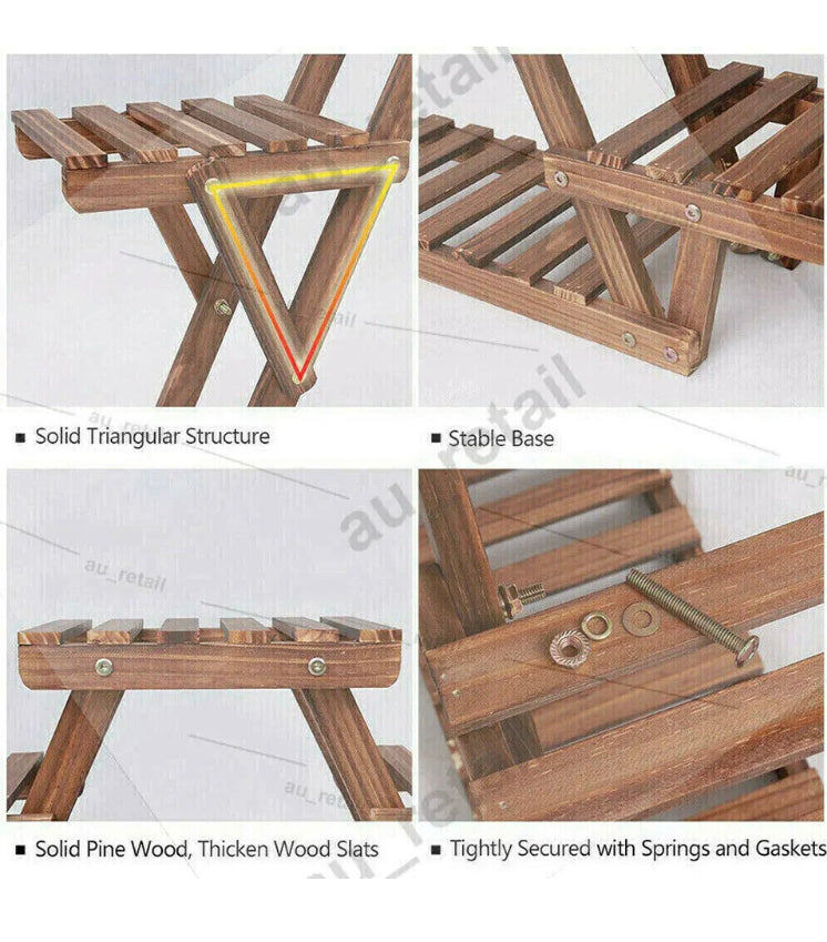 Brand new -6 Tier Plant Stand Outdoor Indoor Wooden Planter Corner Pots Rack Flower Shelf