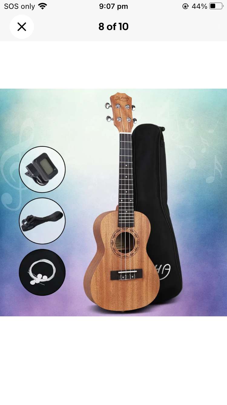 Brand new- free post ALPHA 23 Inch Concert Ukulele Mahogany Ukeleles Uke Hawaii Guitar With Cover