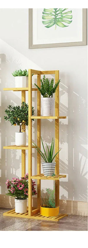 Brand new- free post Premium Bamboo Tall Plant Stand Corner Flower Holder Display Shelf IndoorOutdoor